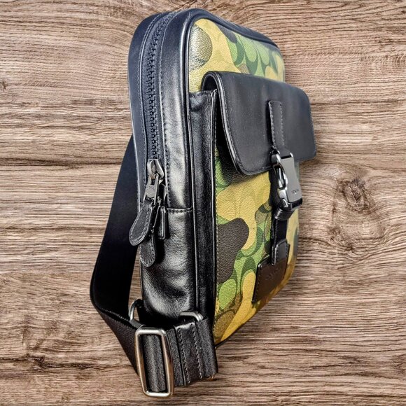 Coach Camouflage and Black Backpack sling bag like New - Picture 1 of 10